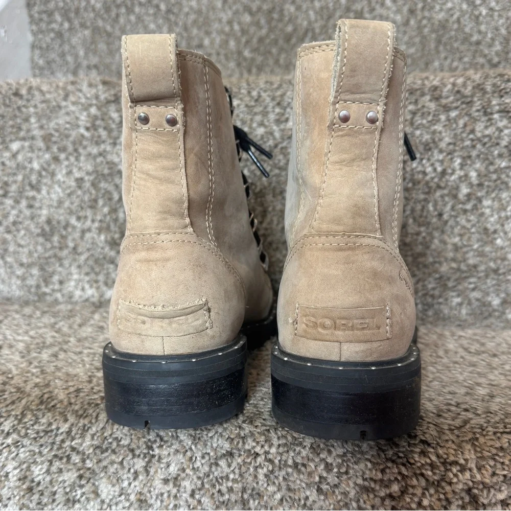 SOREL Woman’s Lennox‎ Shearling Boots Tan Size 6 Waterproof